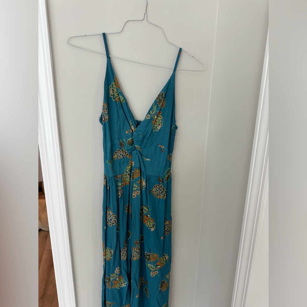 Blue Paisley Midi Dress